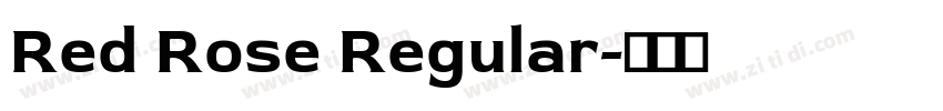 Red Rose Regular字体转换